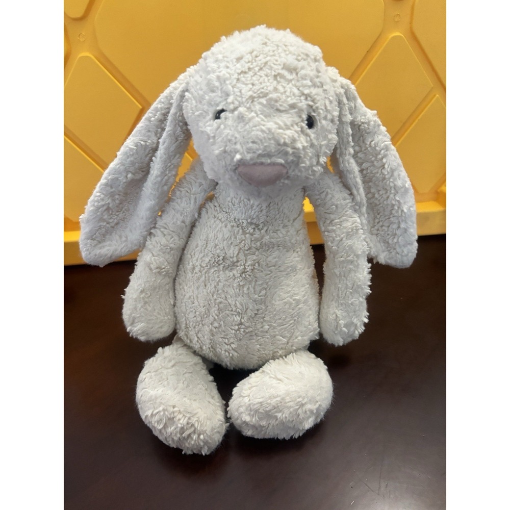 Jellycat London Cream Bashful Bunny White Rabbit Lovey Plush Stuffed Animal 12"